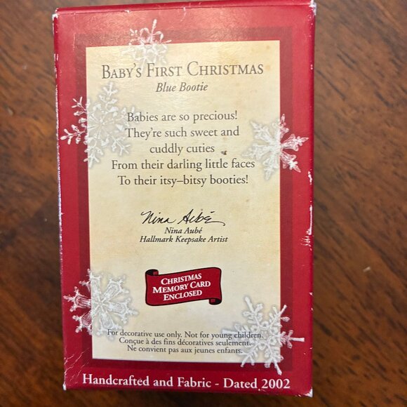 Hallmark Baby's First Christmas 2002 Bunny in Blue Stocking - Picture 3 of 7